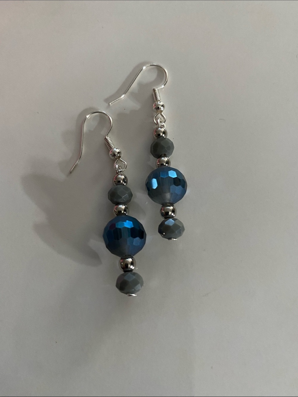 Blue Faceted Bead Drop Earrings- Good Vibes 😎 Only Jewelry Co.